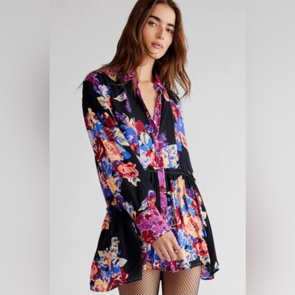 Free People Brunch A Bunch Floral Tunic